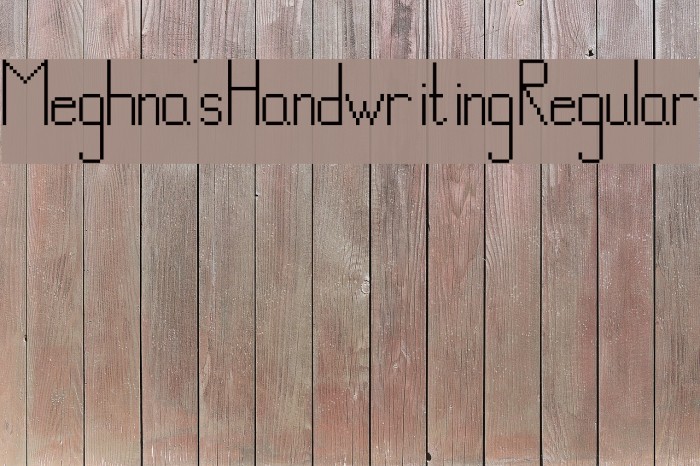 Meghna's Handwriting Regular Example 1