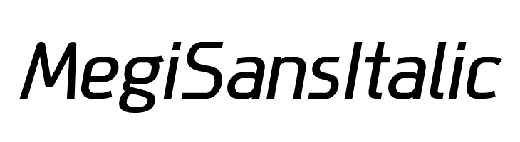 Megi Sans Italic Font