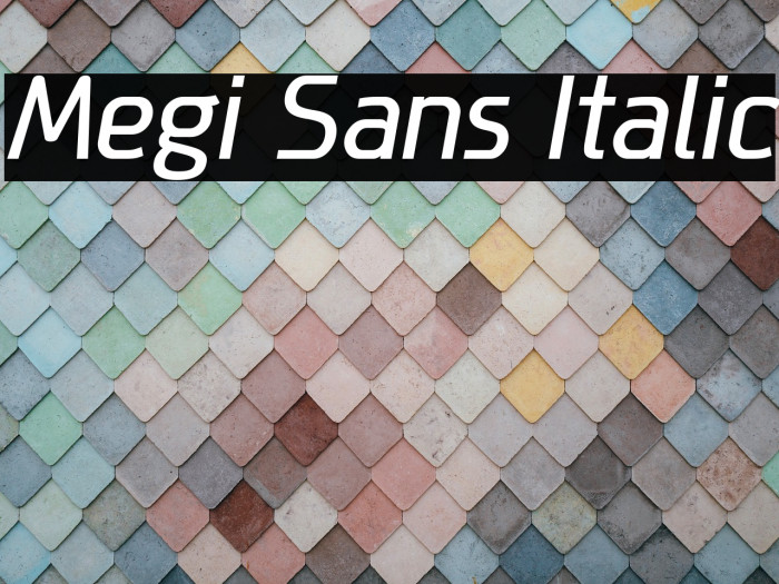 Megi Sans Italic Font examples