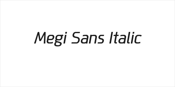 Megi Sans Italic Logo