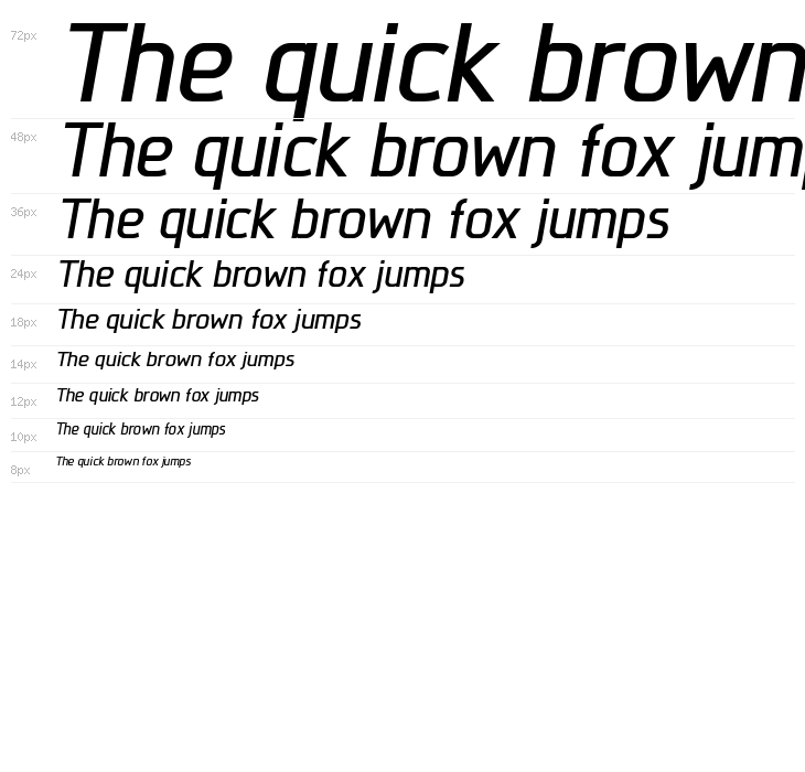 Megi Sans Italic Waterfall