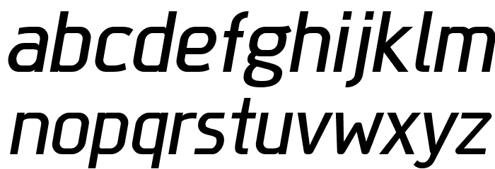 Megi Sans Italic Font LOWERCASE