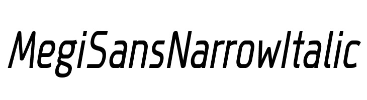 Megi Sans Narrow Italic  Free Fonts Download