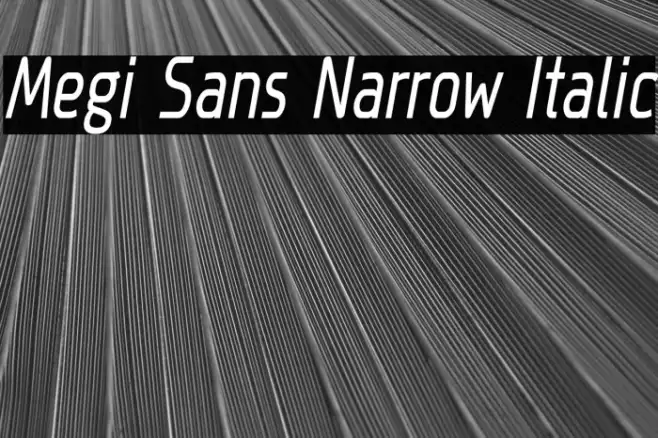 Megi Sans Narrow Italic Example 2