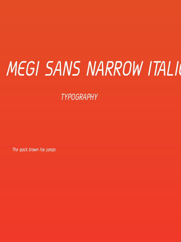 Megi Sans Narrow Italic Poster