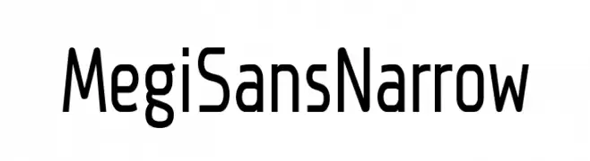 Megi Sans Narrow  नि: शुल्क फ़ॉन्ट्स डाउनलोड