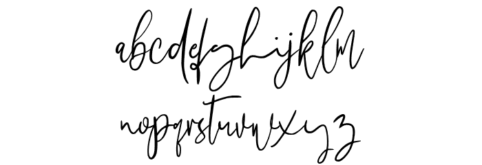 MegidameSignature Font LOWERCASE