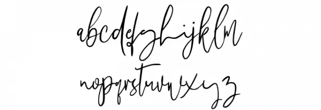 MegidameSignature Font LOWERCASE