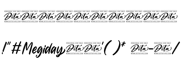 Megiday Personal Use Font OTHER CHARS