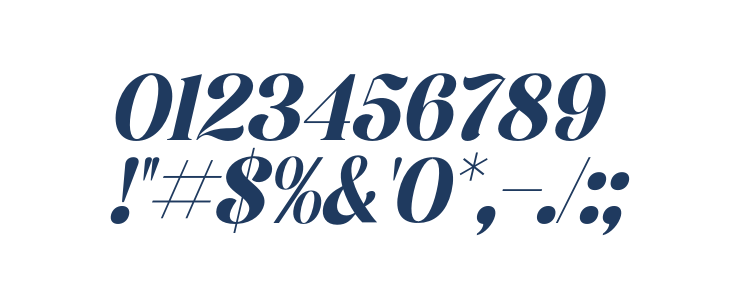 Megistica Italic Other Characters