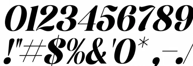 Megistica Italic Font OTHER CHARS