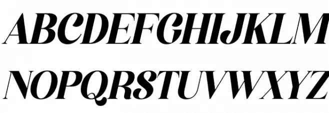 Megistica Italic フォント 大文字