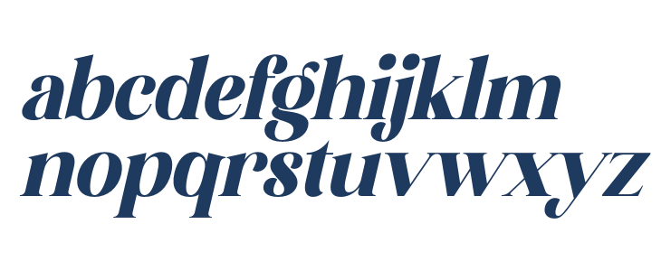 Megistica Italic Lowercase