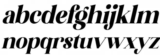 Megistica Italic फ़ॉन्ट लोअरकेस