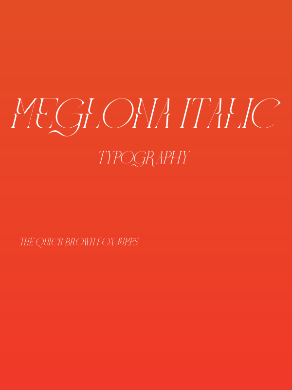 Meglona Italic Poster