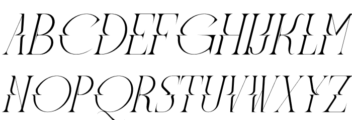 Meglona Italic Font LOWERCASE