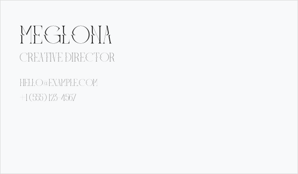 Meglona Business Card