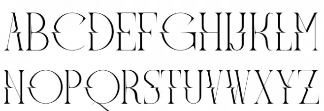 Meglona Schriftart Kleinbuchstaben