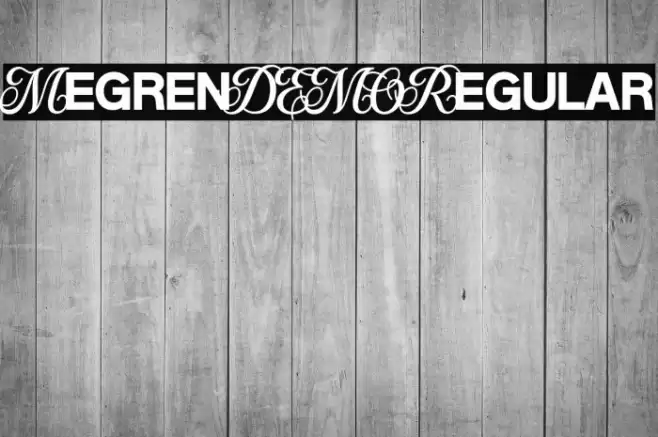 MegrenDEMO-Regular Font examples
