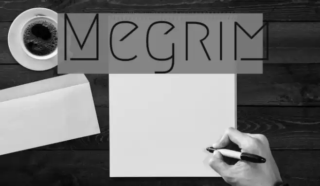 Megrim Font examples