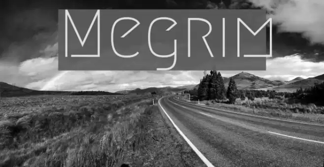 Megrim Font examples