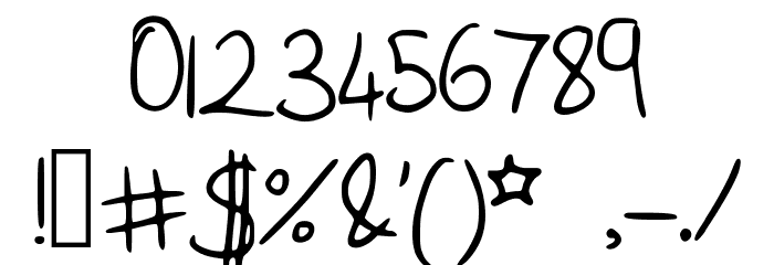 MegsHand Font OTHER CHARS
