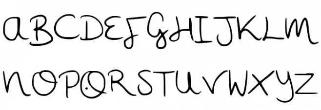 MegsHand Schriftart Groß