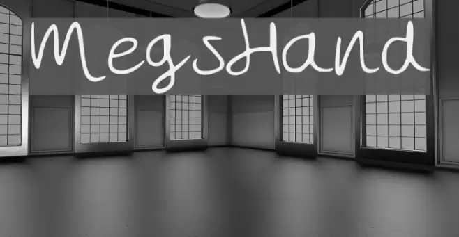 MegsHand Font examples