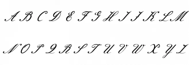 Meie Script फ़ॉन्ट अपरकेस