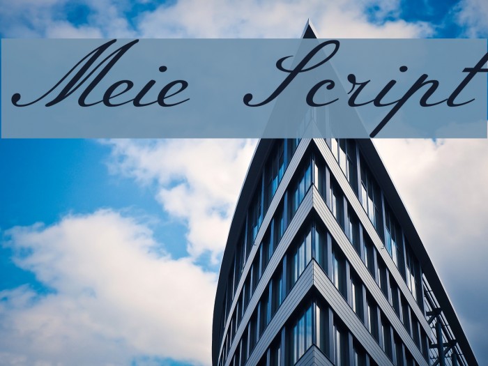 Meie Script Font examples