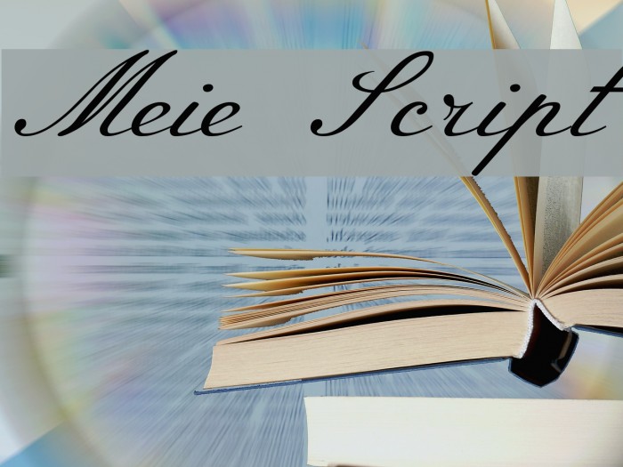 Meie Script Font examples