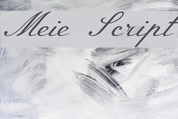 Meie Script Font examples