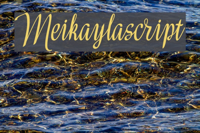Meikaylascript Font examples