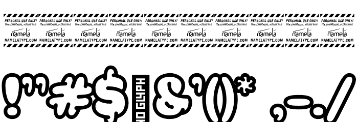 Meila Arabic DEMO Line Bold Font OTHER CHARS