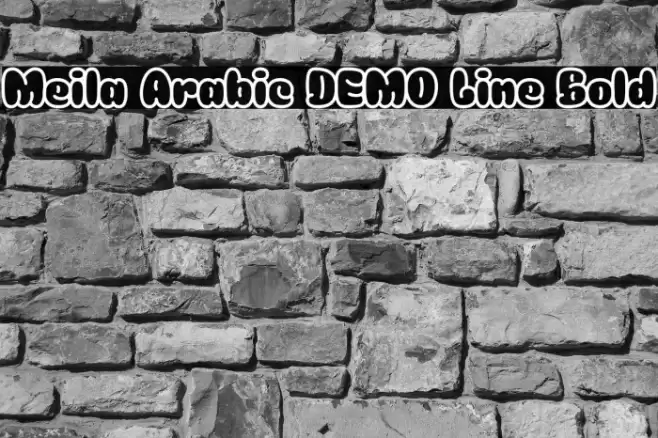 Meila Arabic DEMO Line Bold Font examples