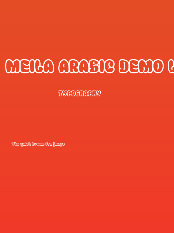 Meila Arabic DEMO Line Bold Poster