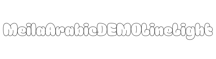 Meila Arabic DEMO Line Light  Frei Schriftart Herunterladen