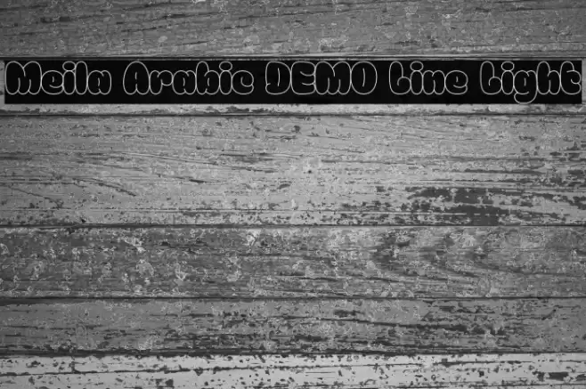 Meila Arabic DEMO Line Light Caratteri examples