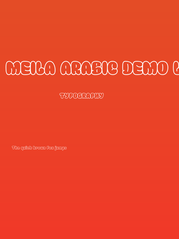 Meila Arabic DEMO Line Regular Poster