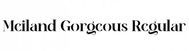 Meiland Gorgeous Regular  font caratteri gratis