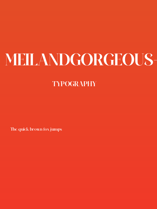 MeilandGorgeous-Regular Poster