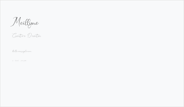 Meillyne Business Card