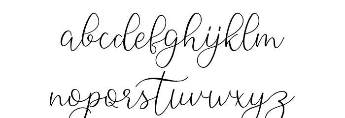 Meillyne Font LOWERCASE