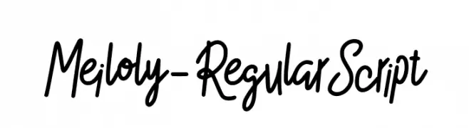 Meiloly-RegularScript  font caratteri gratis