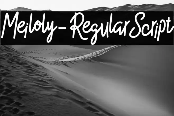 Meiloly-RegularScript Font examples