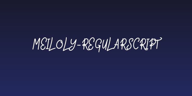 Meiloly-RegularScript Social Header