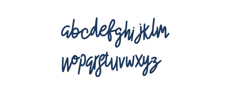 Meiloly-RegularScript Lowercase