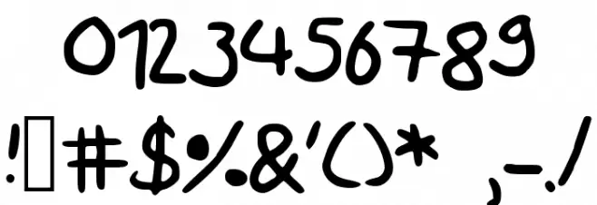 MeineHandschrift Font OTHER CHARS