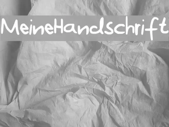 MeineHandschrift Font examples
