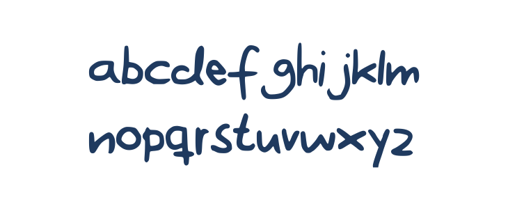 MeineHandschrift Lowercase
